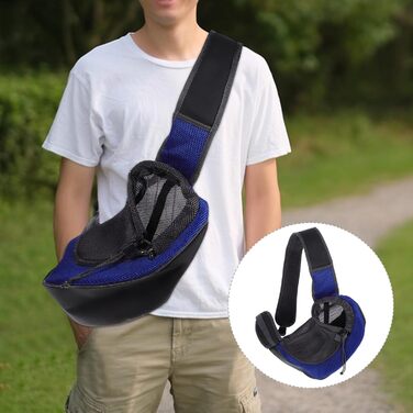 Транспортна сумка для собак та котів Toyzfriendly, темно-синій, поліестер, для перенесення та до ветеринара