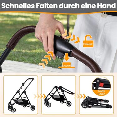 Візок для собак Costway 3 в 1, чорний: візок-будка, сумка-переноска, з регульованим дахом та корзиною