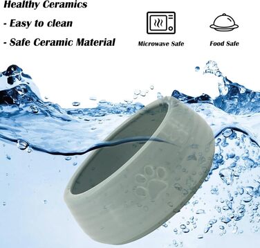 Керамічні годівниці для собак 2 шт., 16 см діаметр x 6,1 см висота, годівниці для домашніх тварин, миска для їжі та води для цуценят, миска для котів, захищає шийний відділ хребта, для собак та котів маленьких та середніх порід, зелений