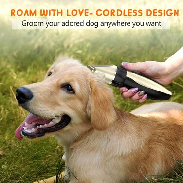 Професійний триммер для собак та котів YAZ EKY Leise - електрична машинка для стрижки з 4 насадками, для густого, кучерявого та довгого волосся