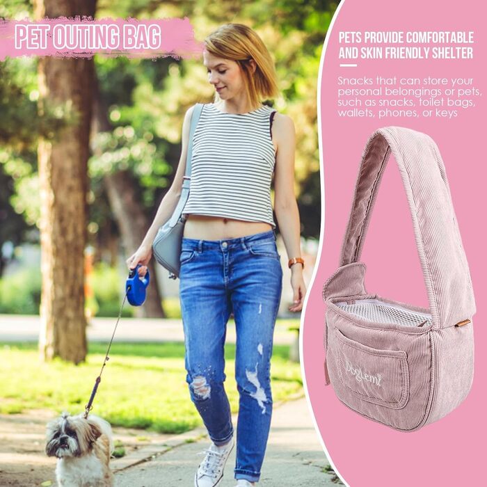 Транспортна сумка для тварин: переноска для собак, котів, цуценят (Рожева)