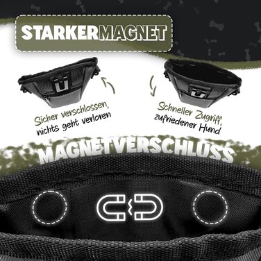 Сумка для ласощів SnackKeeper з магнітною застібкою, 650 мл, з дозатором пакетів для вигулу собак, на пояс, сірого кольору