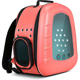 Рюкзак-переноска для кота/цуценя ALLSOPETS Bubble, рожевий. Знімна підстилка, для подорожей, прогулянок