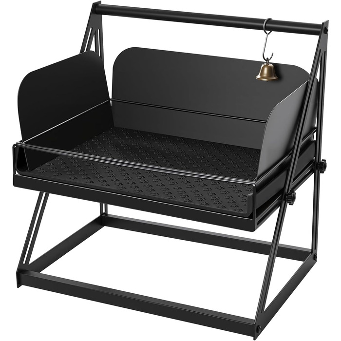 Підставка для мисок для собак OneTigris, регульована висота 28 см, анти-розливання, з дзвіночком, для середніх та великих собак