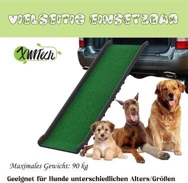 Рампа для собак, сходинки для тварин: пластикова рамка з штучним газоном, протиковзка, 156 x 40 см