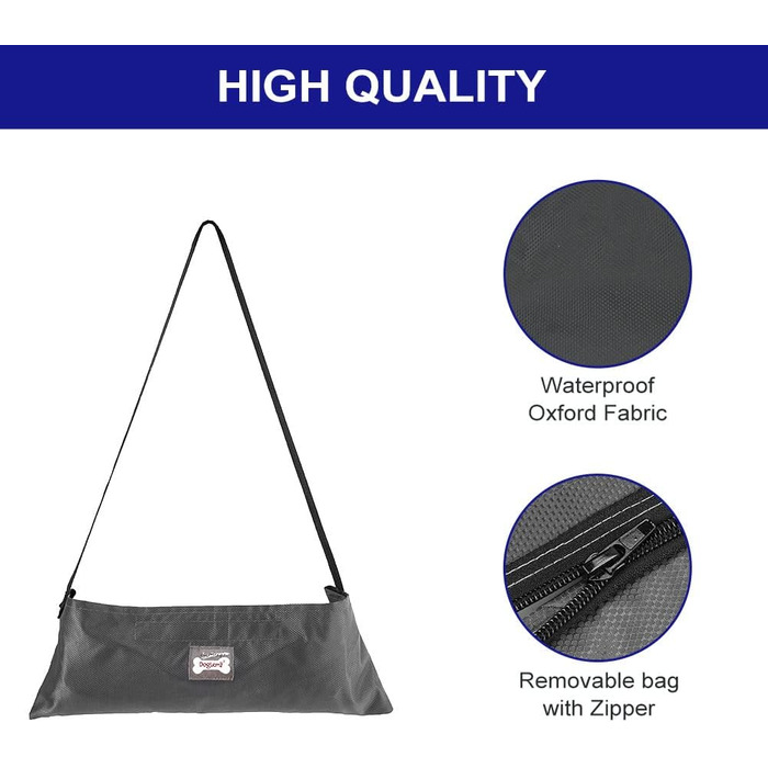 Килимок для собак Outdoor, 100x70 см, водовідштовхувальний. Зручний для подорожей, кемпінгу, з сумкою та щіткою для видалення шерсті. Підходить для собак та котів. Теплий, великий, з оксфордської тканини, чорного кольору.