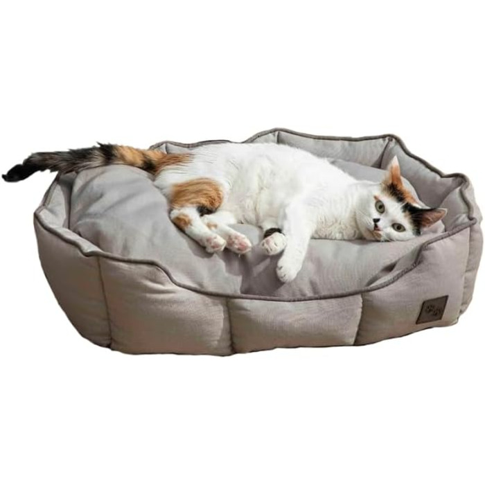 Килимок для кота та собаки, 40x60x17 см, сірий, знімний чохол, миючий, English Home