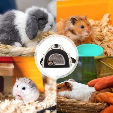 Транспортна сумка для маленьких тварин: переноска для собак, котів, шиншил | Переноска для хом'яків, кроликів, морських свинок, аксесуари для подорожей (Армійний зелений)