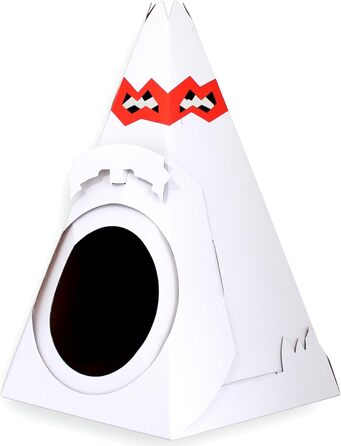 Котячий будиночок-кігтеточка з картону | Іграшка для котів | Котячий дім | Котячі меблі | Котяча кігтеточка Tipi