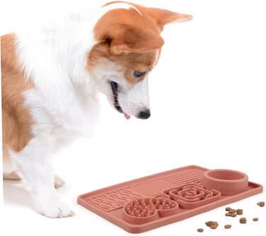 Килимок для повільного годування собак та котів BESPORTBLE з присосками, силікон