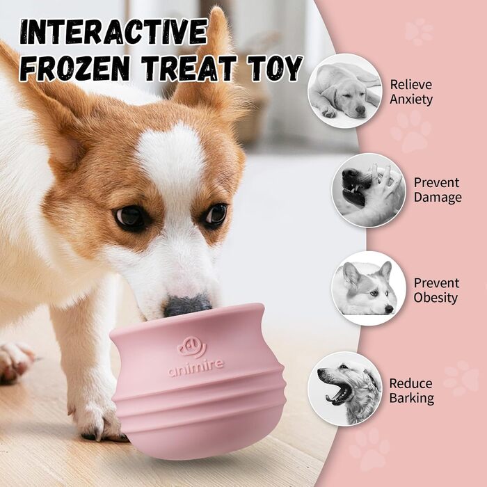 Іграшка-головоломка для собак з дозатором ласощів, інтерактивна, з силікону, BPA-free, рожева