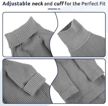 Теплий зимовий пуловер для собак маленьких та середніх порід, з коміром-горловиною. Підходить для Чихуахуа, Такси, Французького бульдога та інших. Колір: сірий, розмір M