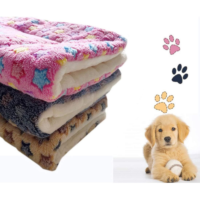 М'яка літня килимок для тварин, ковдра для собак та котів, рожевий зірка 74x100 см, 3 см