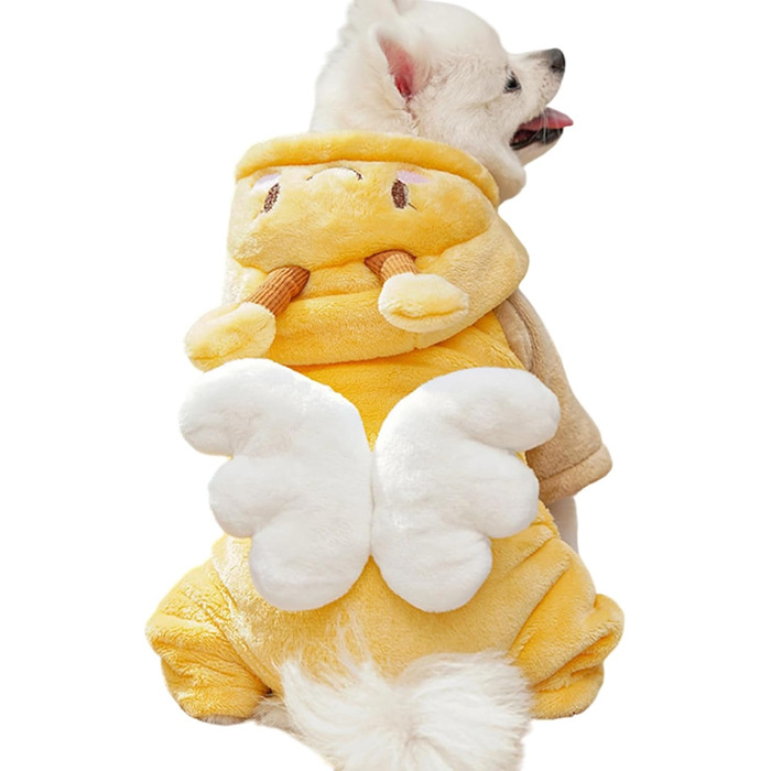Жовтий флісовий светр для собак – теплий одяг для маленьких, середніх та великих порід, для дому, прогулянок та подорожей
