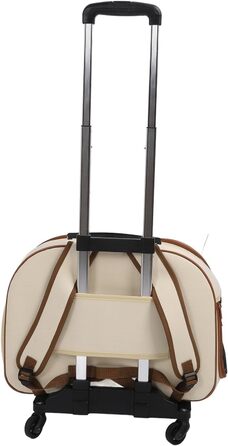 Транспортна переноска для котів та собак на колесах, переноска для тварин, переноска на колесах, знімний відсік, переноска-візок для подорожей та піших прогулянок