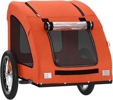 Трансформер для собак з металевим каркасом, Oxford-тканина, PVC-дах, вантажопідйомність до 45 кг, Оранжевий, Model93956