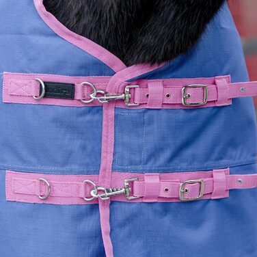 Кінська попона Indira Outdoor Pro 200 г, водонепроникна, Ripstop 1200D, високий виріз, 155 см, помаранчева-бірюзова