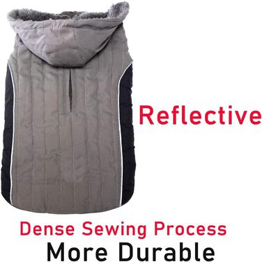Теплий флісовий худі для собак маленьких та середніх порід. Зручна куртка для цуценят на холодну зиму. Сірий колір, розмір M (1 шт.)