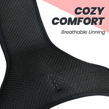 Шлейка для собак VIVAGLORY Easefit, антинатяжна з ручкою, для тренувань та прогулянок, з м'якою підкладкою, анти-вислизання, для собак середніх розмірів, червона, обхват грудей 51-74 см