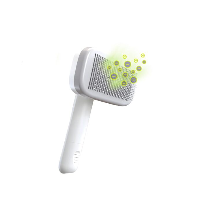 PiddiPet Іонна щітка для грумінгу тварин - електрична щітка для собак та котів, проти ковтунів та підшерстка, зменшує статичну електрику та випадання шерсті, м'яка, самоочисна, для чутливої шкіри