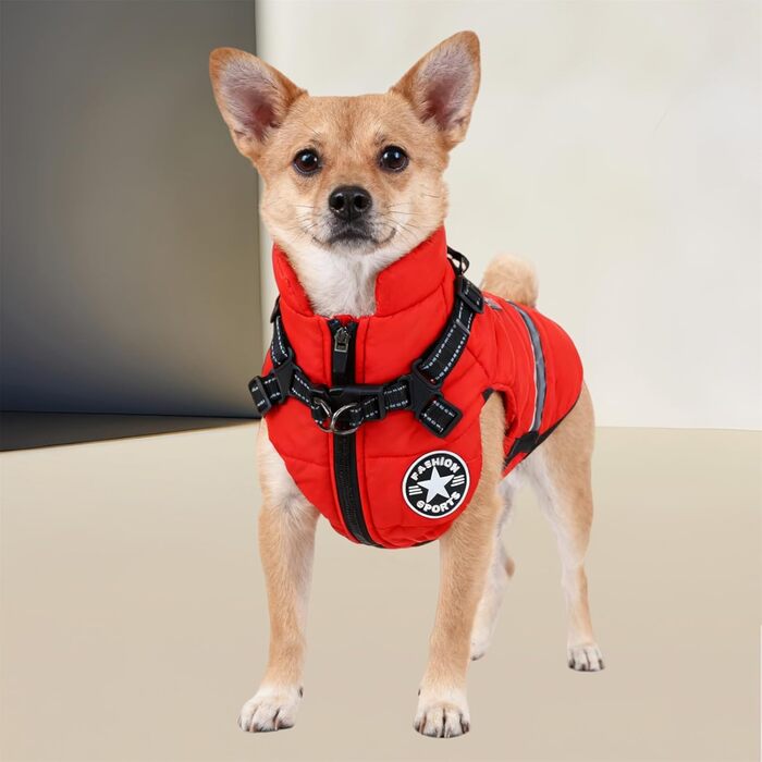 Зимовий одяг для собак, тепла куртка 3-в-1, водонепроникна, вітронепроникна, куртка для собак, для маленьких, середніх та великих собак, фіолетовий, розмір 5XL