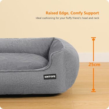Крісло-ліжко для собак, ліжко для собак, подушка для собак, корзина для собак. Знімне та пральне, світло-сірий колір, 90 x 75 x 25 см
