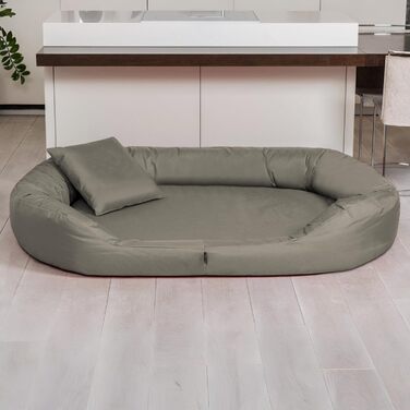 Ортопедичне ліжко для собак Tierlando® Sammy з віскоеластичним матрацом та високим бортиком з міцного поліестеру. Розмір: 140x105 см, колір: (34 Темно-бежевий, 170x110 см (внутрішні розміри: 120x85 см))