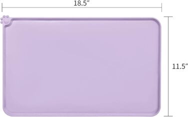 Силіконова килимок для годування собак та котів AUDWUD, водонепроникний, антиковзний, 47x30 см, Hibiskus