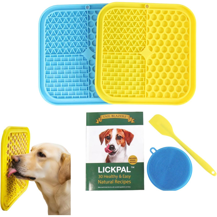 Килимок для собак Lickpal 5-в-1: проти нудьги, з присосками, шпателем та щіткою, рецепти, для ласощів