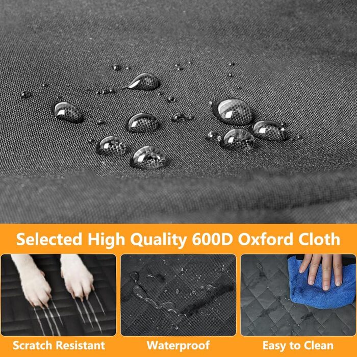 Захисний чохол на сидіння для собак Beerte, жорстка основа, 600D, водонепроникний, стійкий до подряпин, неслизький, з сіткою та кишенею для зберігання, для автомобіля