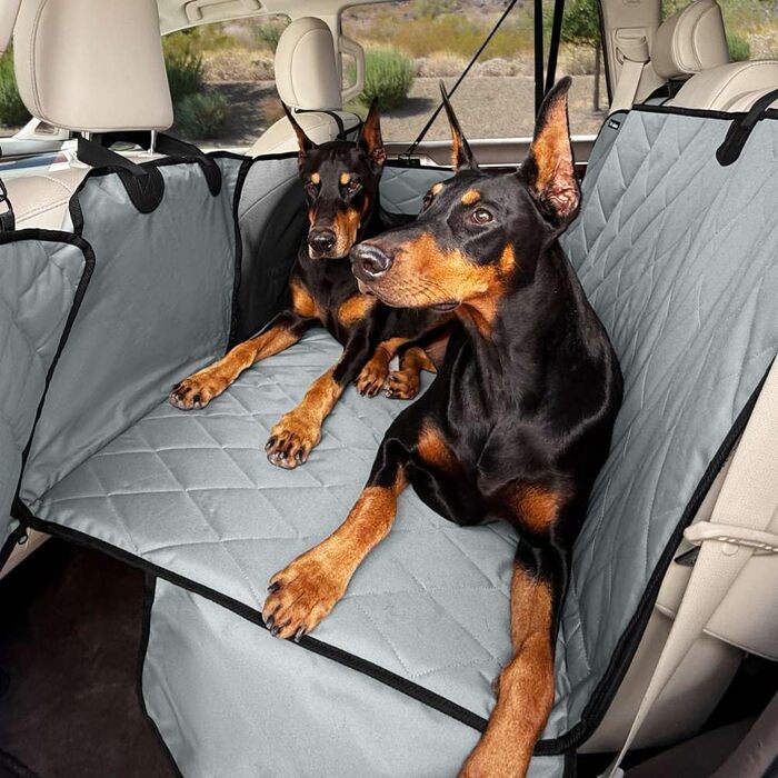 Захист для автокрісла для собак 4Knines з жорсткою основою – водовідштовхувальний, для автомобілів, SUV, вантажівок – з захистом дверей, запатентовано
