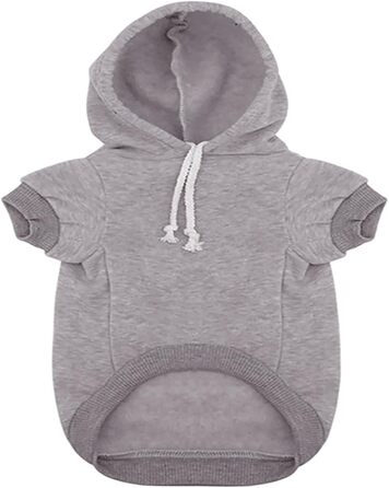 Світшот Izefia для собак Security Rdc: теплий пуловер з бавовни для маленьких та середніх собак, сірий, 4XL (обхват грудей 82 см)