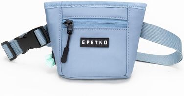 Сумка для ласощів для собак з металевим кліпом для пояса, міцна застібка-магніт, велика місткість, диспенсер для пакетів для вигулу (Світло-блакитний)