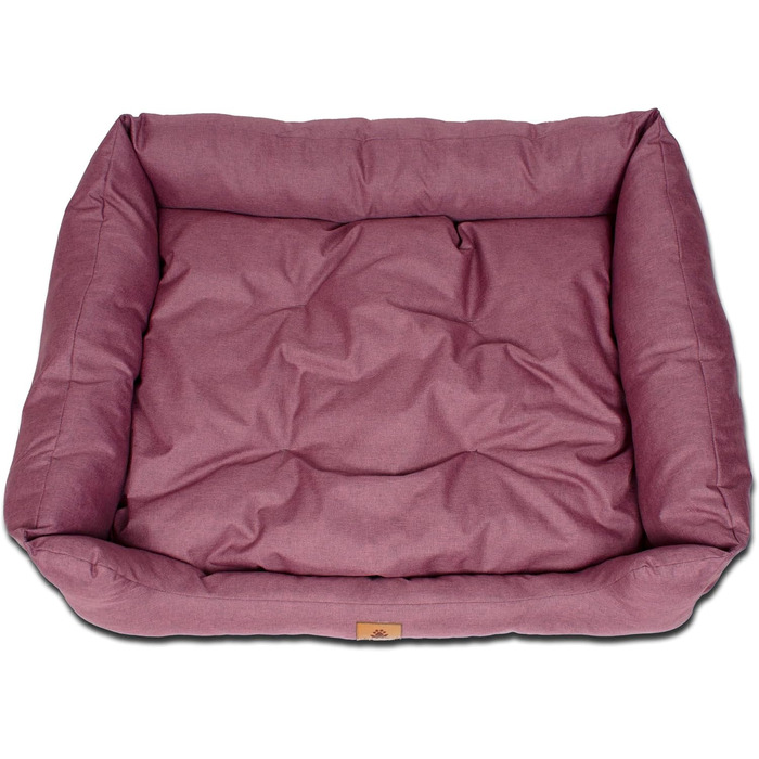 Ліжко для собак PaLulli Animal - міцне, водонепроникне, з м'яким знімним подушками, 115x85x18 см, Бордовий