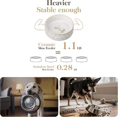 Миска для собак Malacasa з підставкою з горіхового дерева, 450 мл, подвійна миска для собак та котів, для корму та води, неслизька підставка, дизайн у стилі квітки та соти (450 мл, 1 шт.)