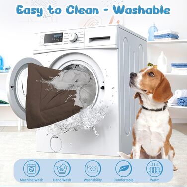 Килимок для собак середнього розміру Baodan, 90x60 см, коричневий, з антиковзаючою основою