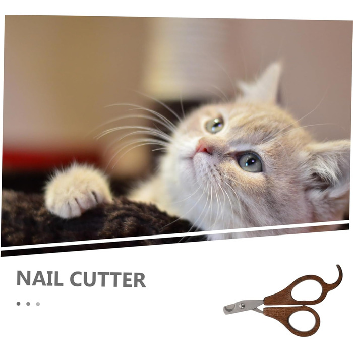 Набір з 3 шт. ножиці для стрижки кігтів домашнім тваринам BESPORTBLE - для собак, котів, дерев'яні, коричневі