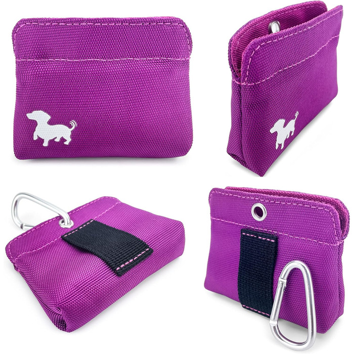 Сумка для ласощів для собак Swaggly – чорна з червоною підкладкою (рожева)