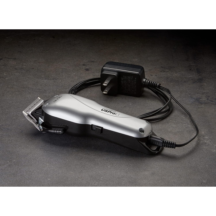 Andis Професійний волоссяний тример з літієвим акумулятором - бездротовий/провідний, регульована клинка, 2 години роботи, для будь-якого віку, срібний