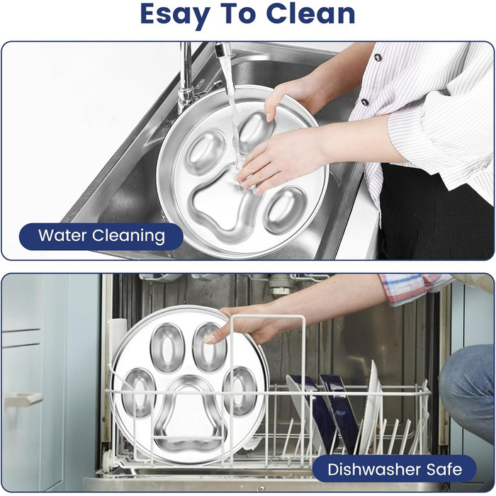 PETTOM Миска для собак протиковтання, нержавіюча сталь, Ø21 см, велика, повільне годування 21*21*4 см