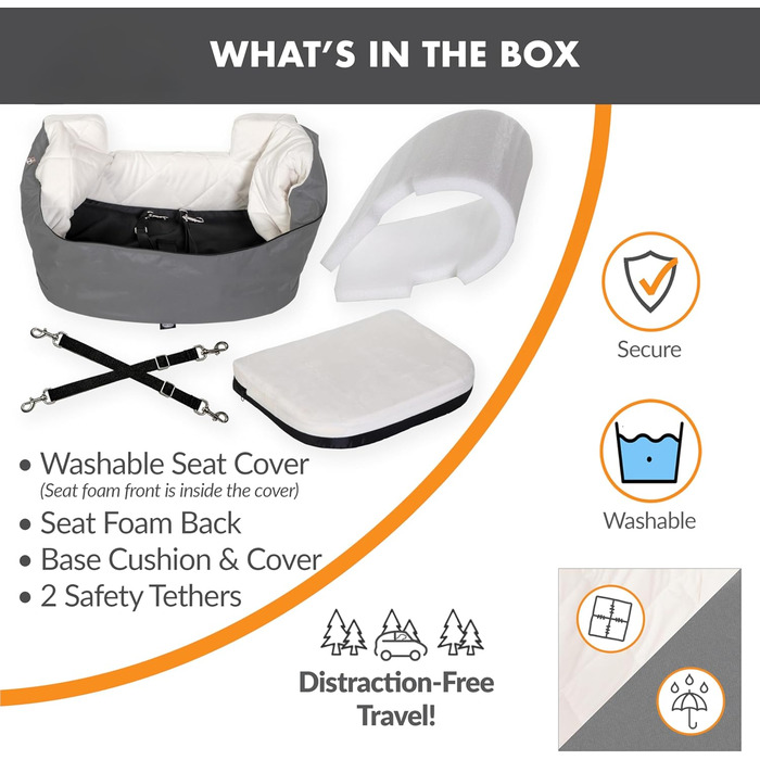 Підвищення для собак K&H Pet Products Eimer Booster з кріпленням для безпеки, сірий/кремовий, для маленьких собак