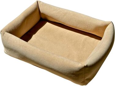 Преміум ліжко для котів - Комфорт та стиль з Magic Velvet, тканина: сертифікована Ökotex 100, стійка до подряпин та легко чиститься (Бежевий)