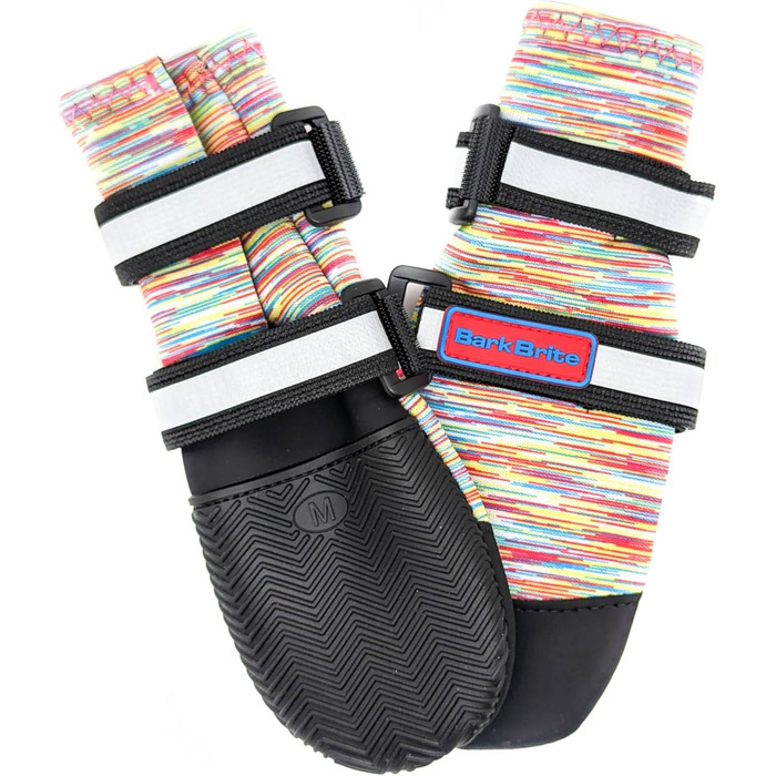 Чоботи для будь-якої погоди, Неопрен, захист лап, з відбиваючими ременями, 5 розмірів (багатобарвні, розмір M) Multicolor Medium