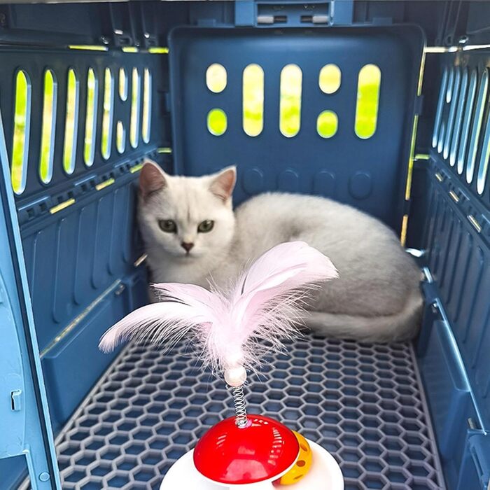 Транспортна переноска для котів та собак, складна та дихаюча, з ручкою - для кошенят, цуценят, подорожей на авто, літаком, кемпінгу