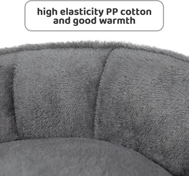 Крісло-гніздочко для котів та собак, м'яке ліжко для тварин, 55x50x15 см, темно-сірий