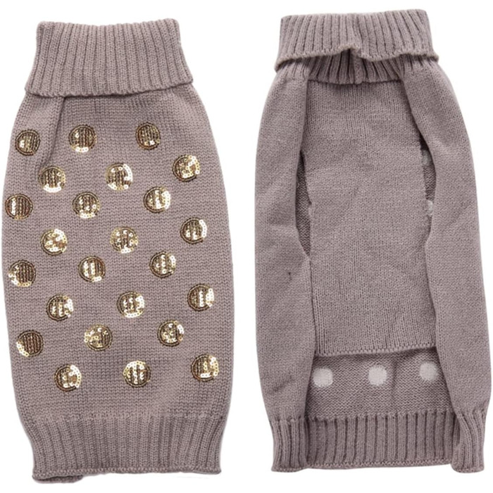 Теплий одяг для собак Angoiy Strickpuover - зимовий пуловер для собак, сірий, XXL