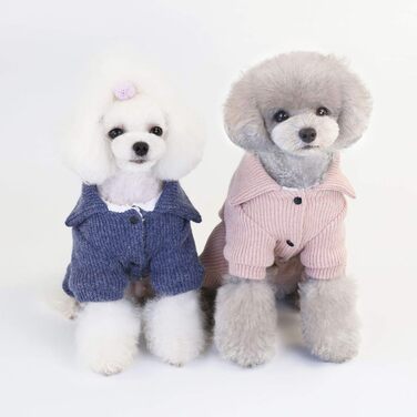 Теплий флісовий пуловер для собак - теплий зимовий одяг для маленьких собак та котів, рожевий