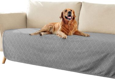 Водонепроникний коврик для собак Fuguitex, м'який, пухнастий, з кристалю, у марокканському стилі, для дивану/софи (76,2 x 177,8 см, темно-сірий + сірий)