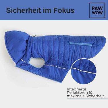 IMMI Куртка для собак | Тепла куртка для собак середніх та великих порід (L, Синій)