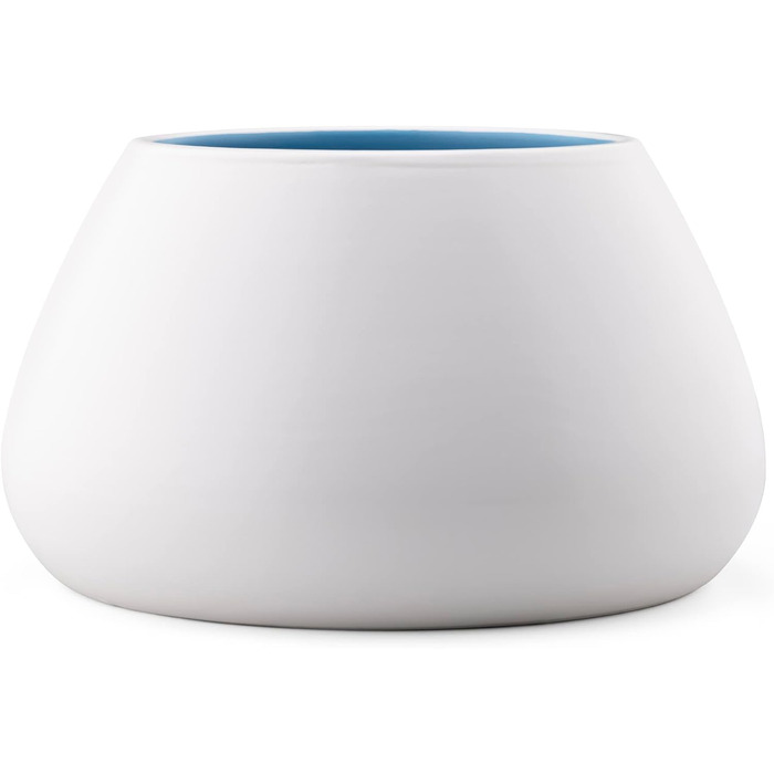 Навіс для собак Navaris Design з кераміки - велика миска для корму - миска для собак, миска для їжі - миска для кокер-спанієля та собак з довгими вухами - миска для собак з довгими вухами біло-блакитна